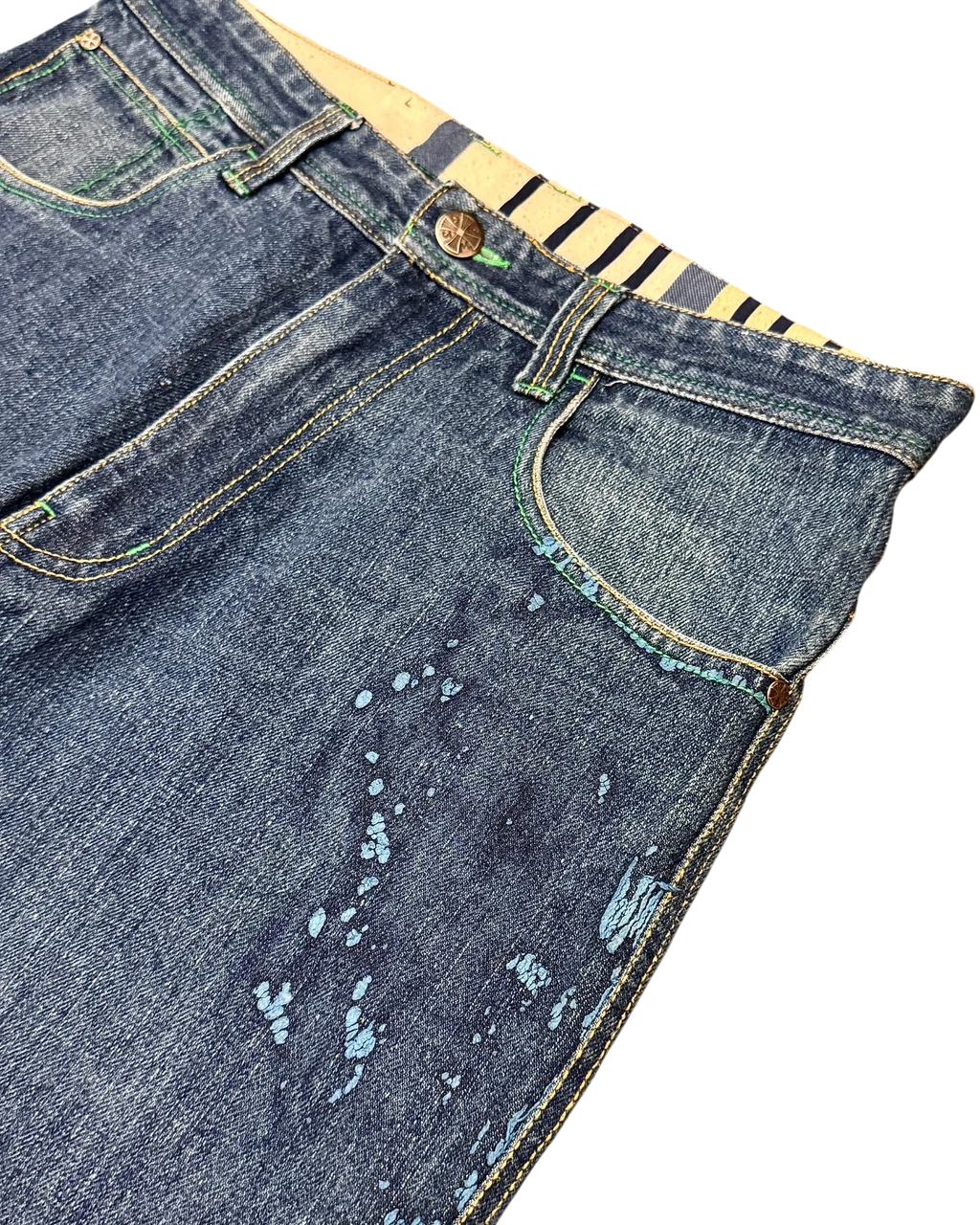 [V0944] Vintage y2k / 2000s Raw Blue blaue baggy jeans