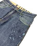 [V0944] Vintage y2k / 2000s Raw Blue blaue baggy jeans