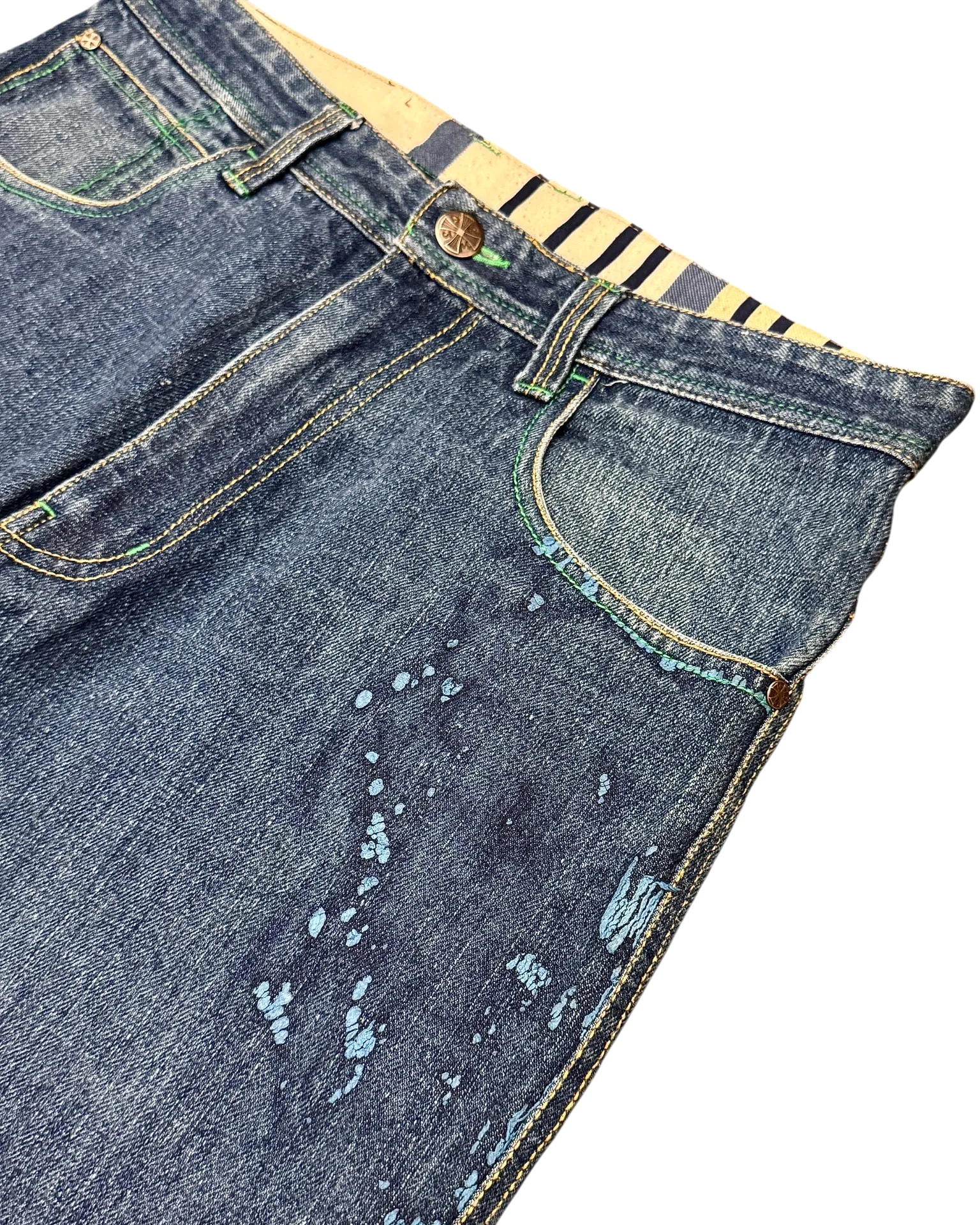 [V0944] Vintage y2k / 2000s Raw Blue blaue baggy jeans