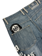 [V0818de] Vintage y2k Hoodboyz blaue baggy jeans