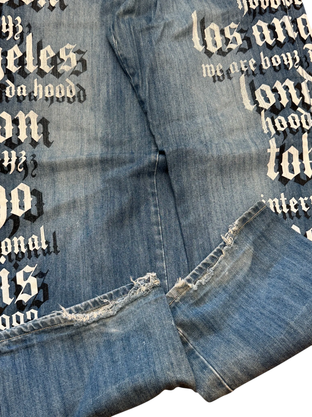 [V0818de] Vintage y2k Hoodboyz blaue baggy jeans