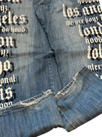 [V0818de] Vintage y2k Hoodboyz blaue baggy jeans