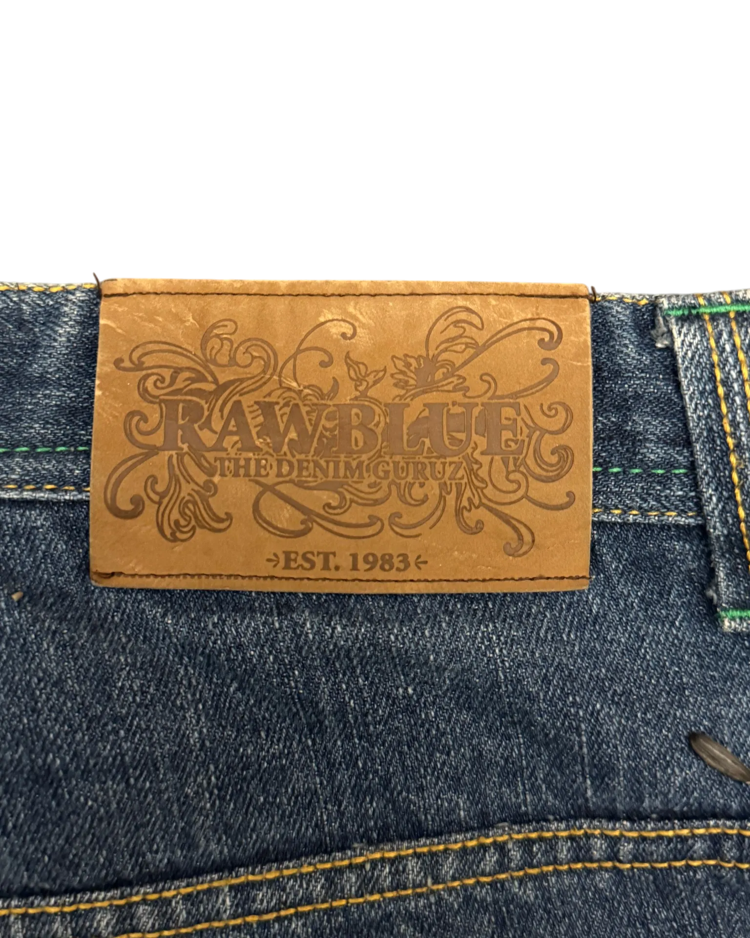 [V0944] Vintage y2k / 2000s Raw Blue blaue baggy jeans