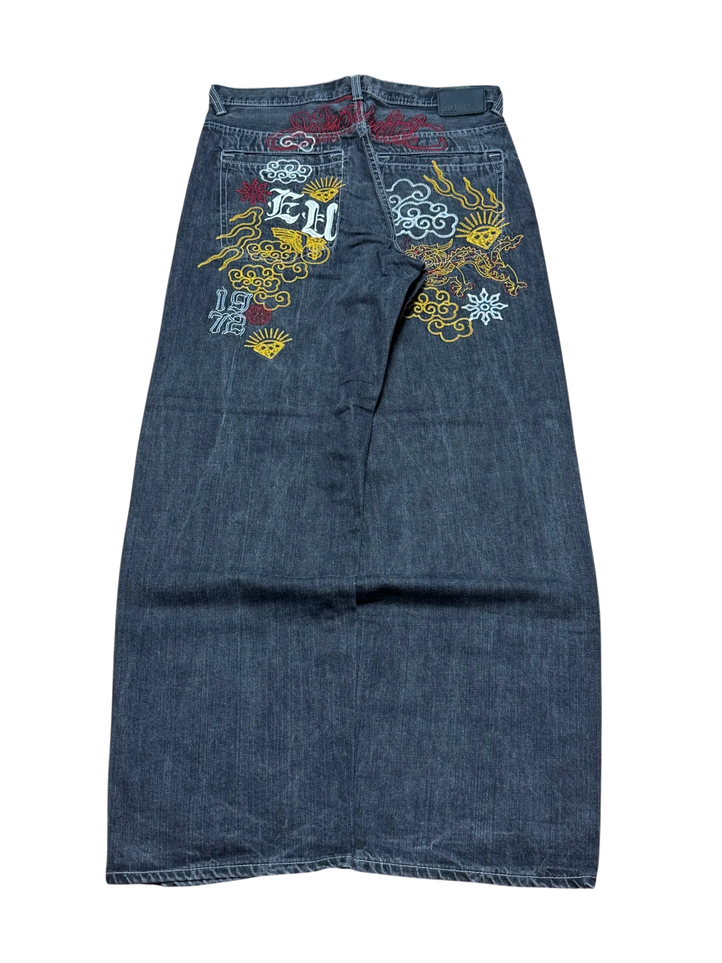 [V0963de] Vintage y2k Ecko schwarze baggy jeans (Japan)
