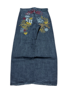 [V0963de] Vintage y2k Ecko schwarze baggy jeans (Japan)