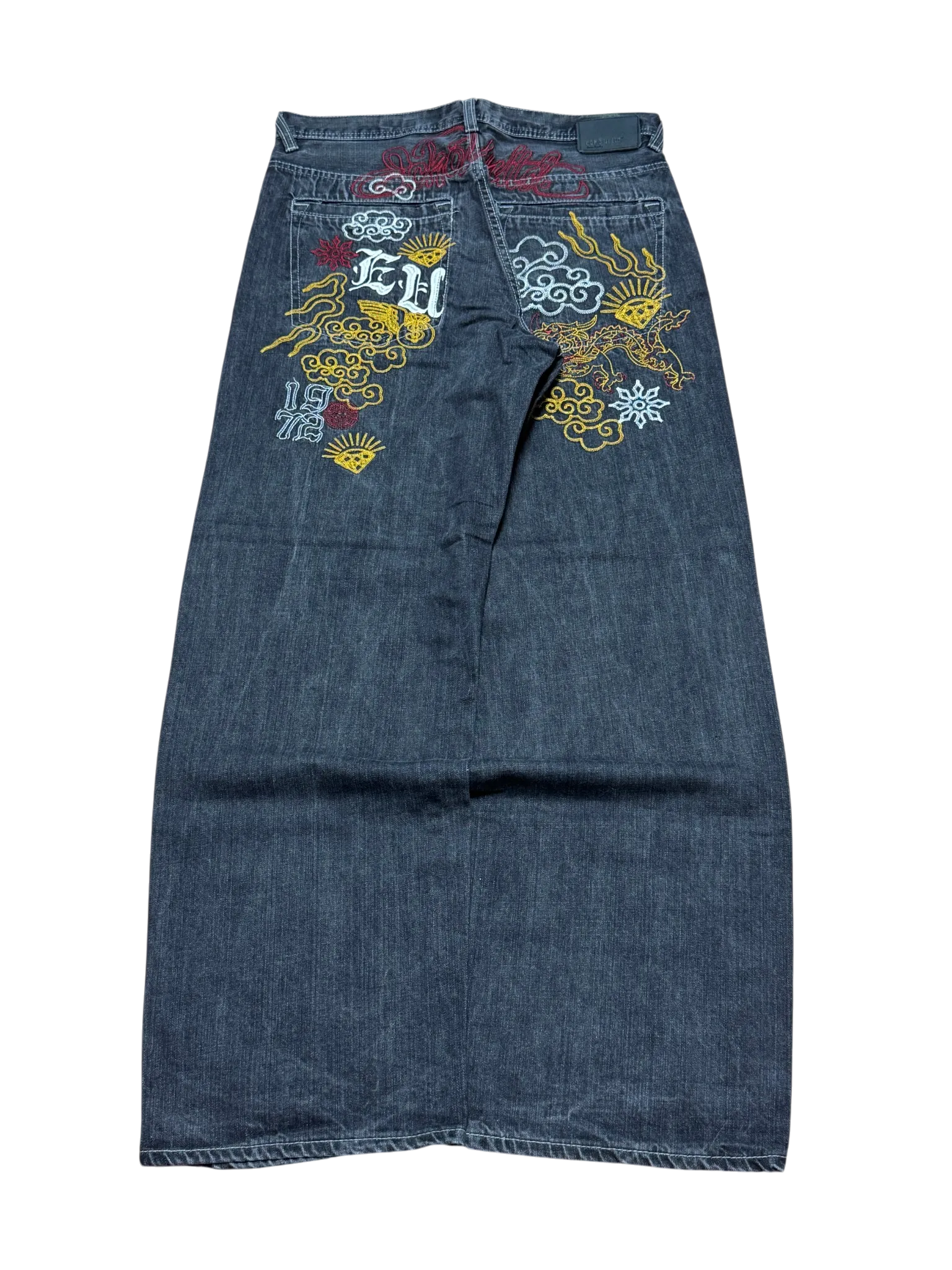 [V0963de] Vintage y2k Ecko schwarze baggy jeans (Japan)