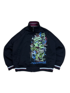 [V0838de] Vintage y2k Ecko schwarz grüne Trainingsjacke (Grunge)