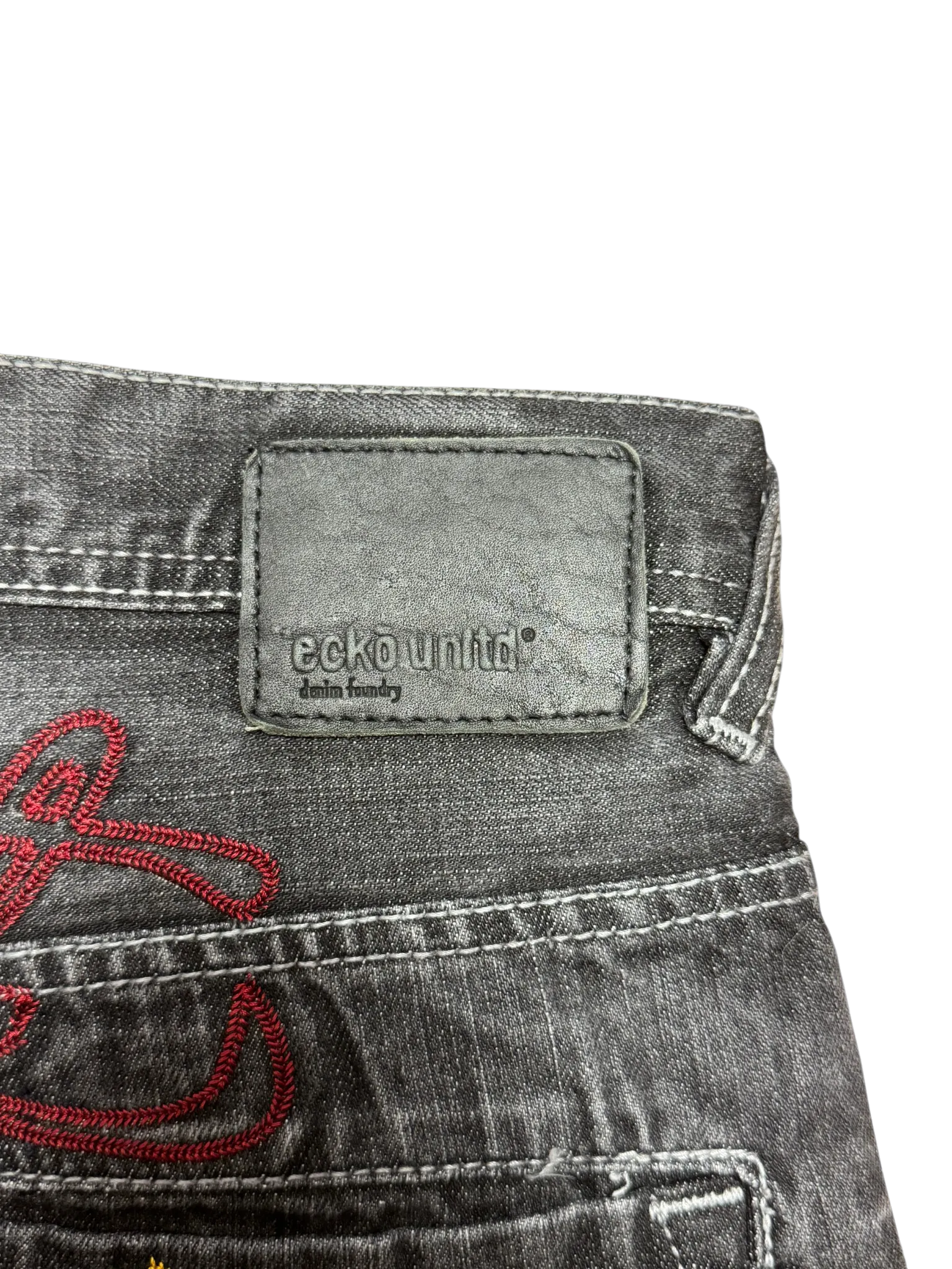 [V0963de] Vintage y2k Ecko schwarze baggy jeans (Japan)