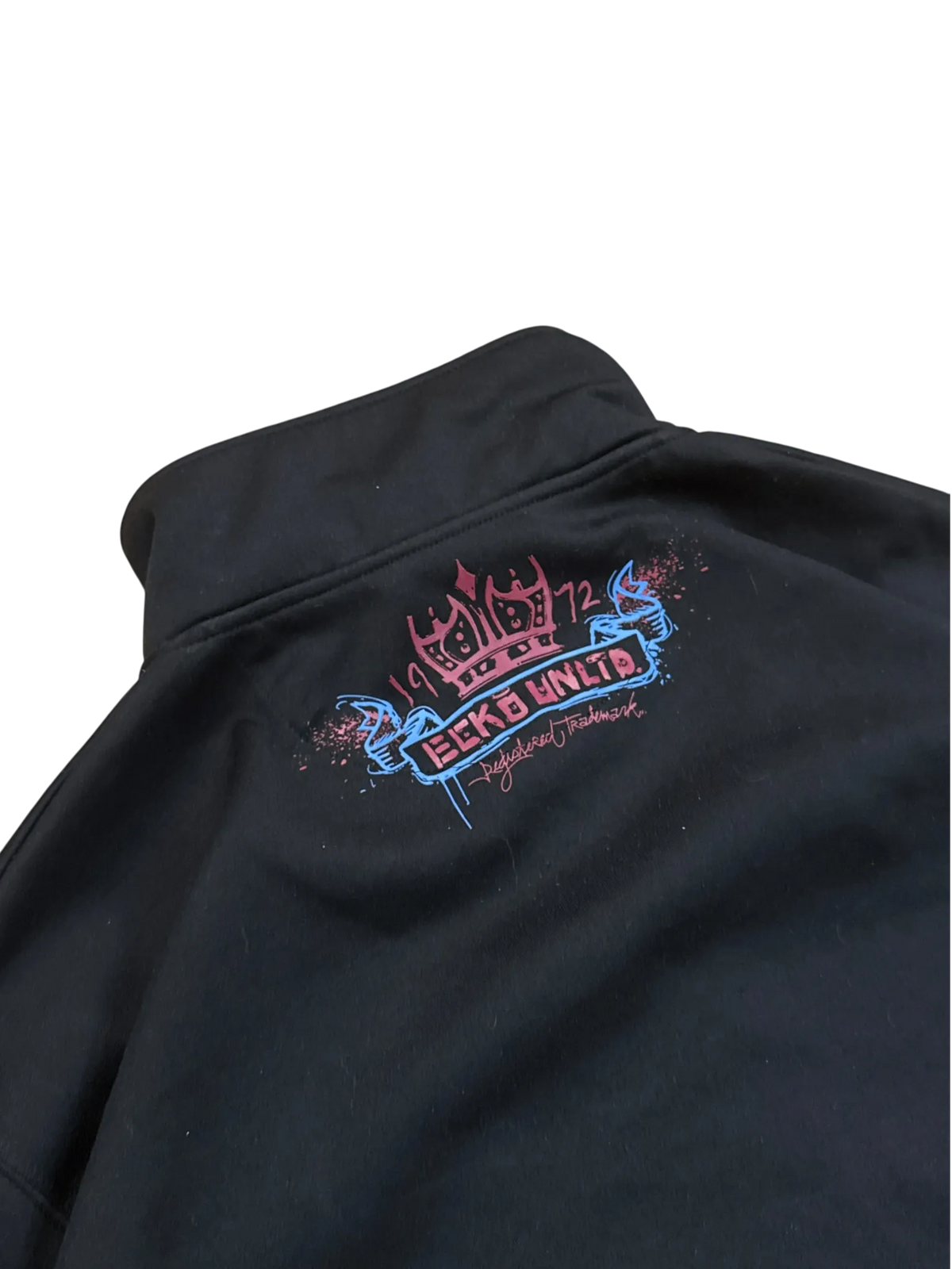 [V0838de] Vintage y2k Ecko schwarz grüne Trainingsjacke (Grunge)