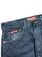 [V0963de] Vintage y2k Ecko schwarze baggy jeans (Japan)