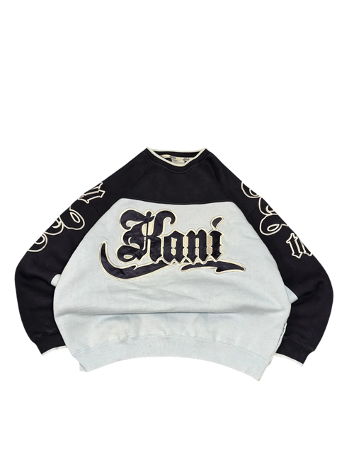 [V0821de] Vintage y2k Karl Kani blau marineblaues Sweatshirt (Street Lyrics – Original Citywear)