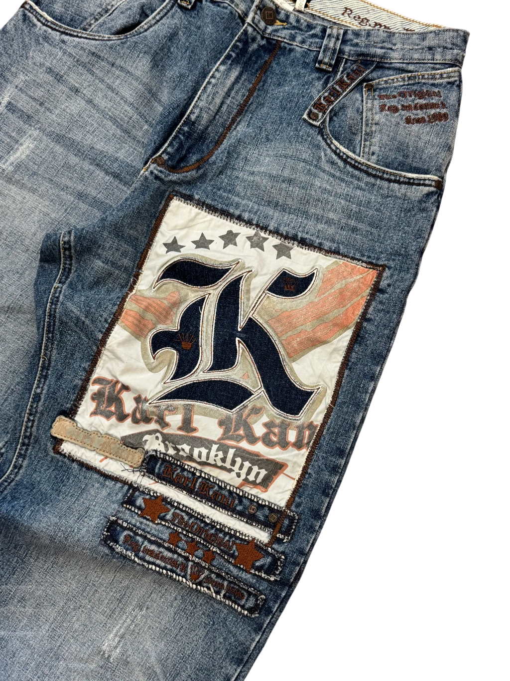 [V0892] Vintage y2k Karl Kani blaue baggy jeans