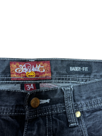 [V0963de] Vintage y2k Ecko schwarze baggy jeans (Japan)