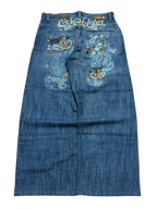 [V0845] Vintage y2k Ecko blaue baggy jeans (Paisley)