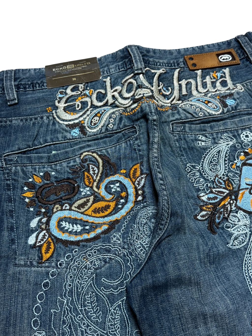 [V0845] Vintage y2k Ecko blaue baggy jeans (Paisley)
