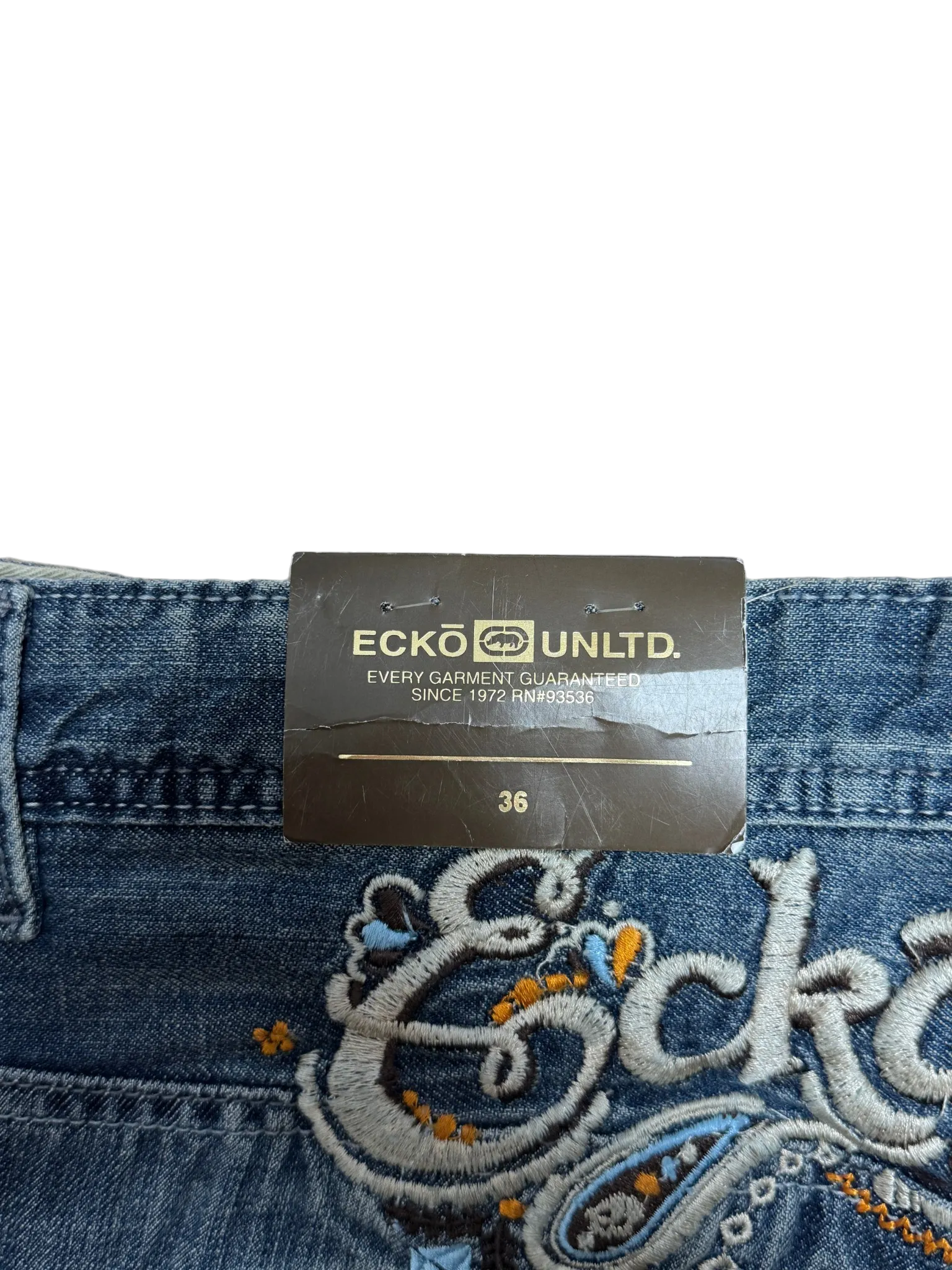 [V0845] Vintage y2k Ecko blaue baggy jeans (Paisley)