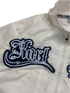 [V0836de] Vintage y2k Karl Kani weiße Trainingsjacke (Street Lyrics – Original Citywear)