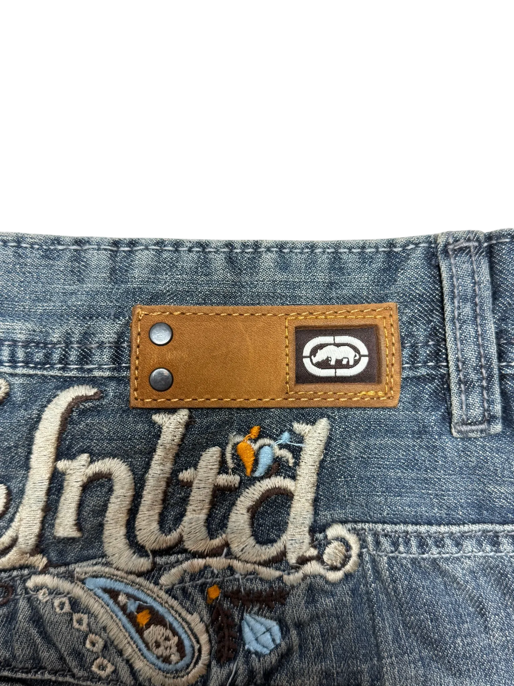 [V0845] Vintage y2k Ecko blaue baggy jeans (Paisley)