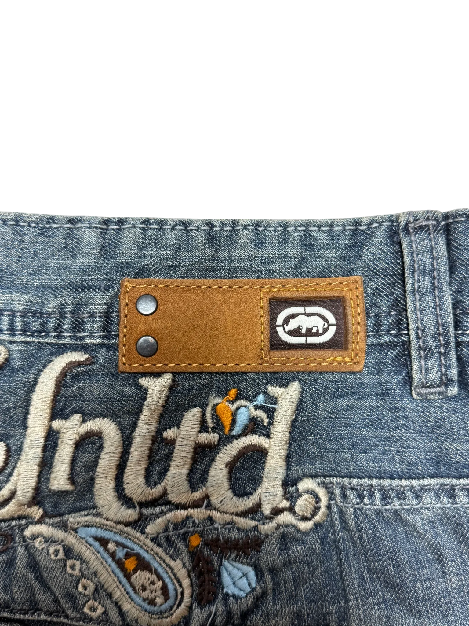 [V0845] Vintage y2k Ecko blaue baggy jeans (Paisley)
