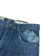 [V0845] Vintage y2k Ecko blaue baggy jeans (Paisley)