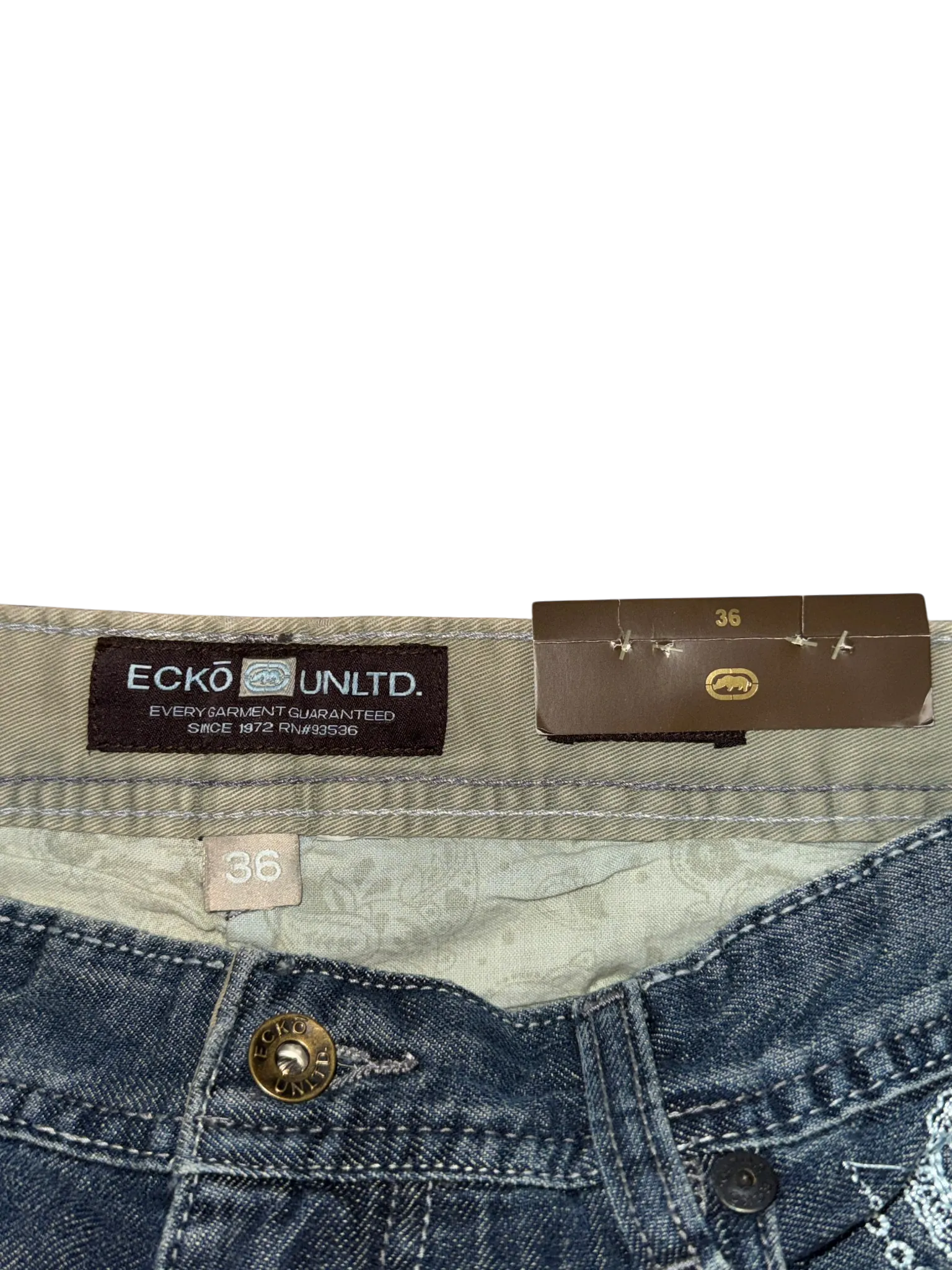 [V0845] Vintage y2k Ecko blaue baggy jeans (Paisley)