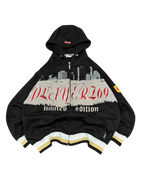 [V0760de] Vintage y2k Playerz69 schwarz roter Hoodie