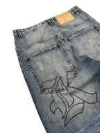 [V0892] Vintage y2k Karl Kani blaue baggy jeans