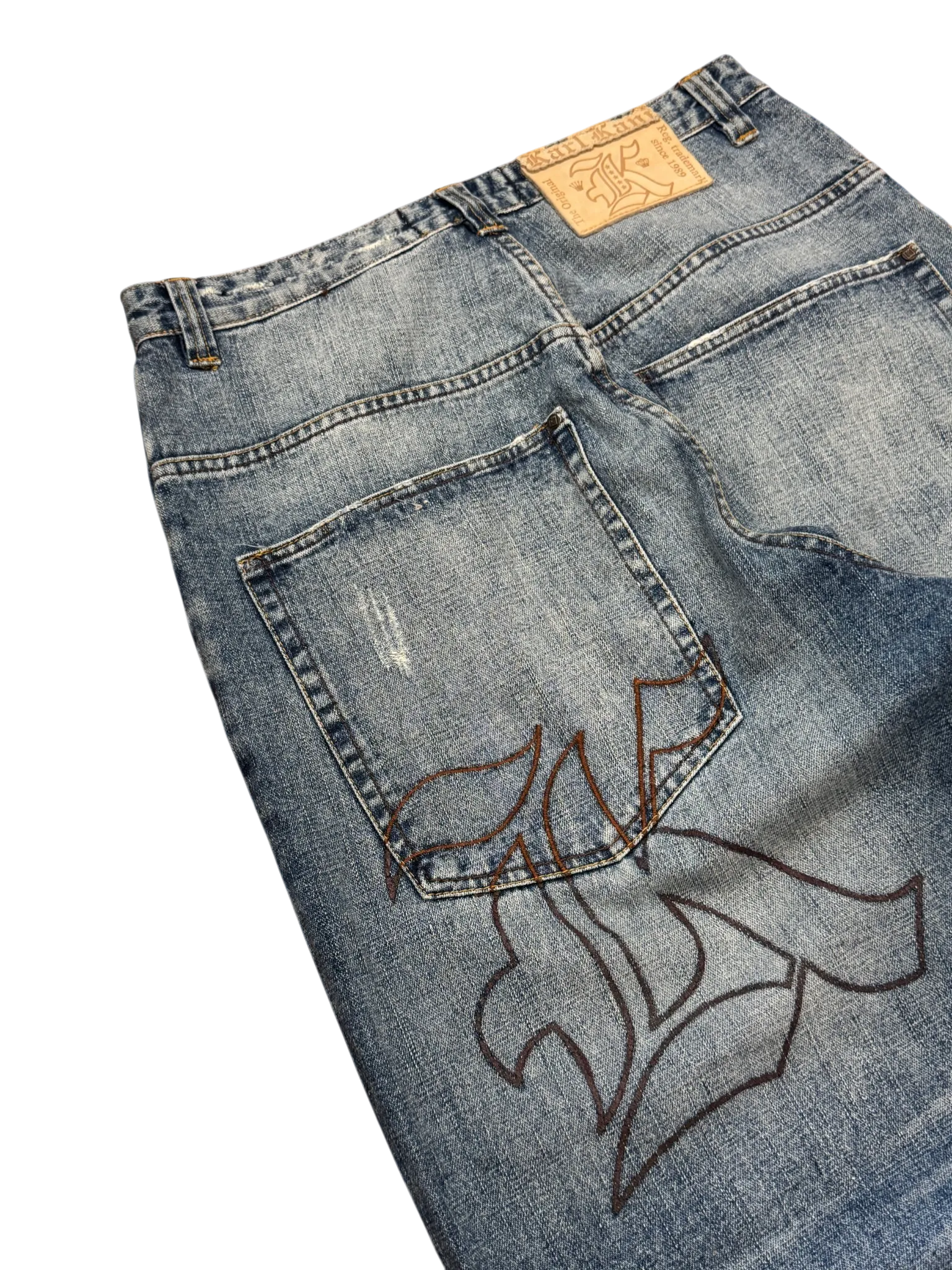 [V0892] Vintage y2k Karl Kani blaue baggy jeans