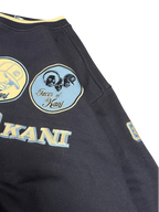 [V0820de] Vintage y2k Karl Kani blu navy Sweatshirt (Faces of Kani)