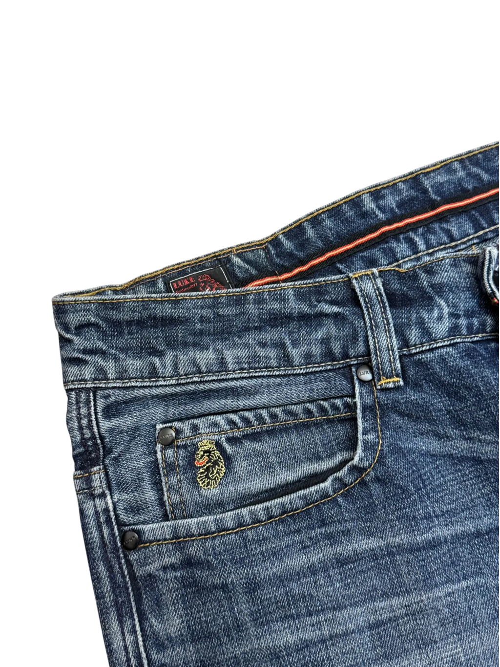 [V1005] Vintage y2k Luke marineblaue baggy jeans