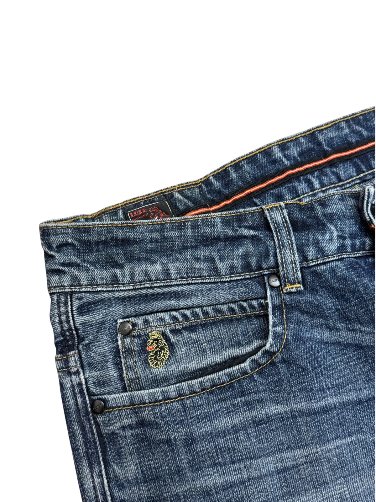 [V1005] Vintage y2k Luke marineblaue baggy jeans