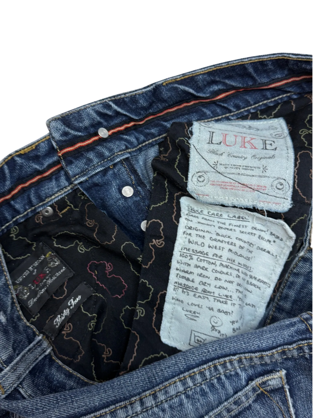 [V1005] Vintage y2k Luke marineblaue baggy jeans