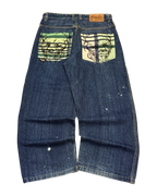 [V0944] Vintage y2k / 2000s Raw Blue blaue baggy jeans