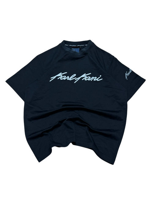 [V0759de] Vintage y2k Karl Kani schwarzes T-Shirt (1998-1999 collection)