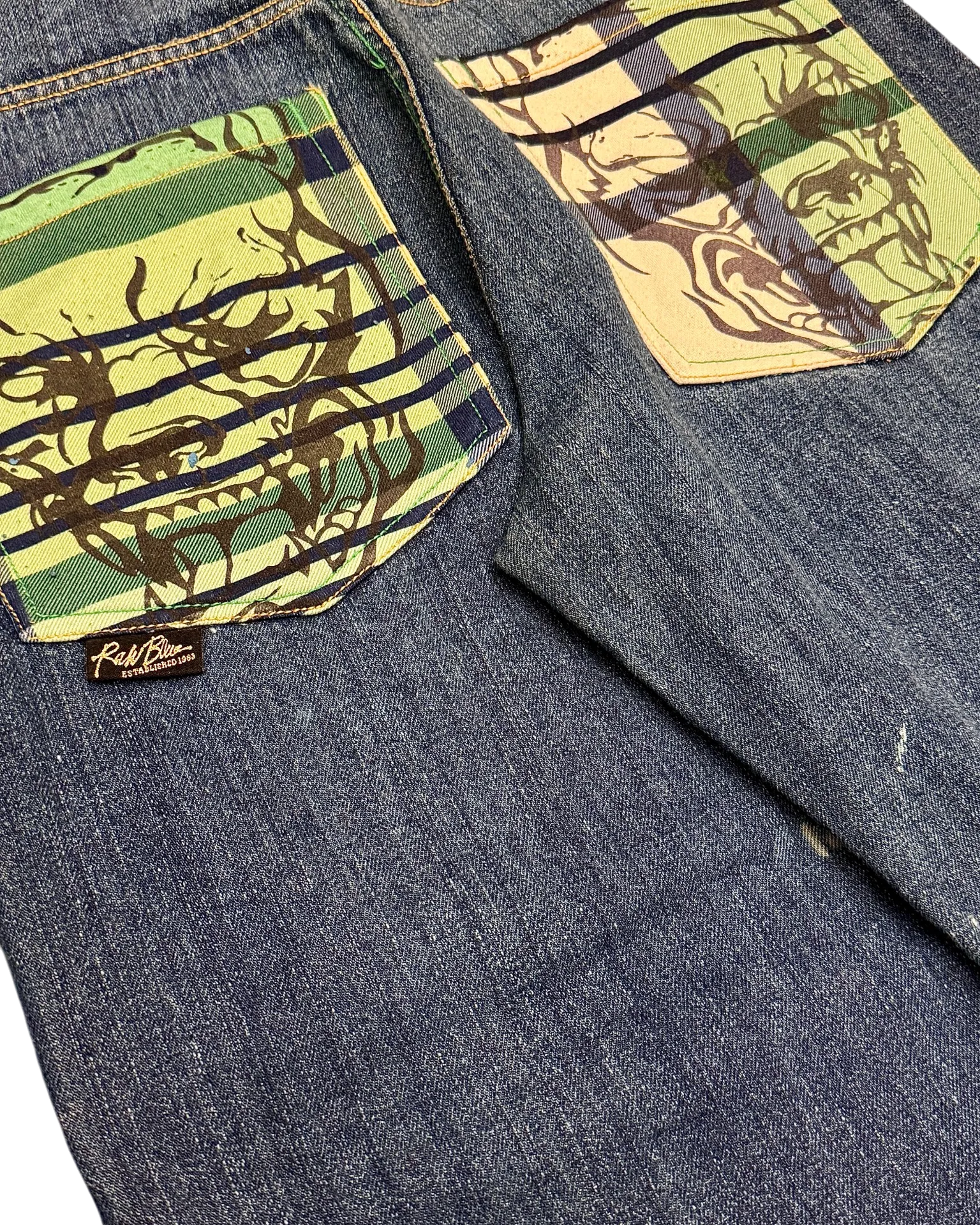 [V0944] Vintage y2k / 2000s Raw Blue blaue baggy jeans