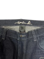 [V0968de] Vintage y2k Makaveli marineblaue baggy jeans