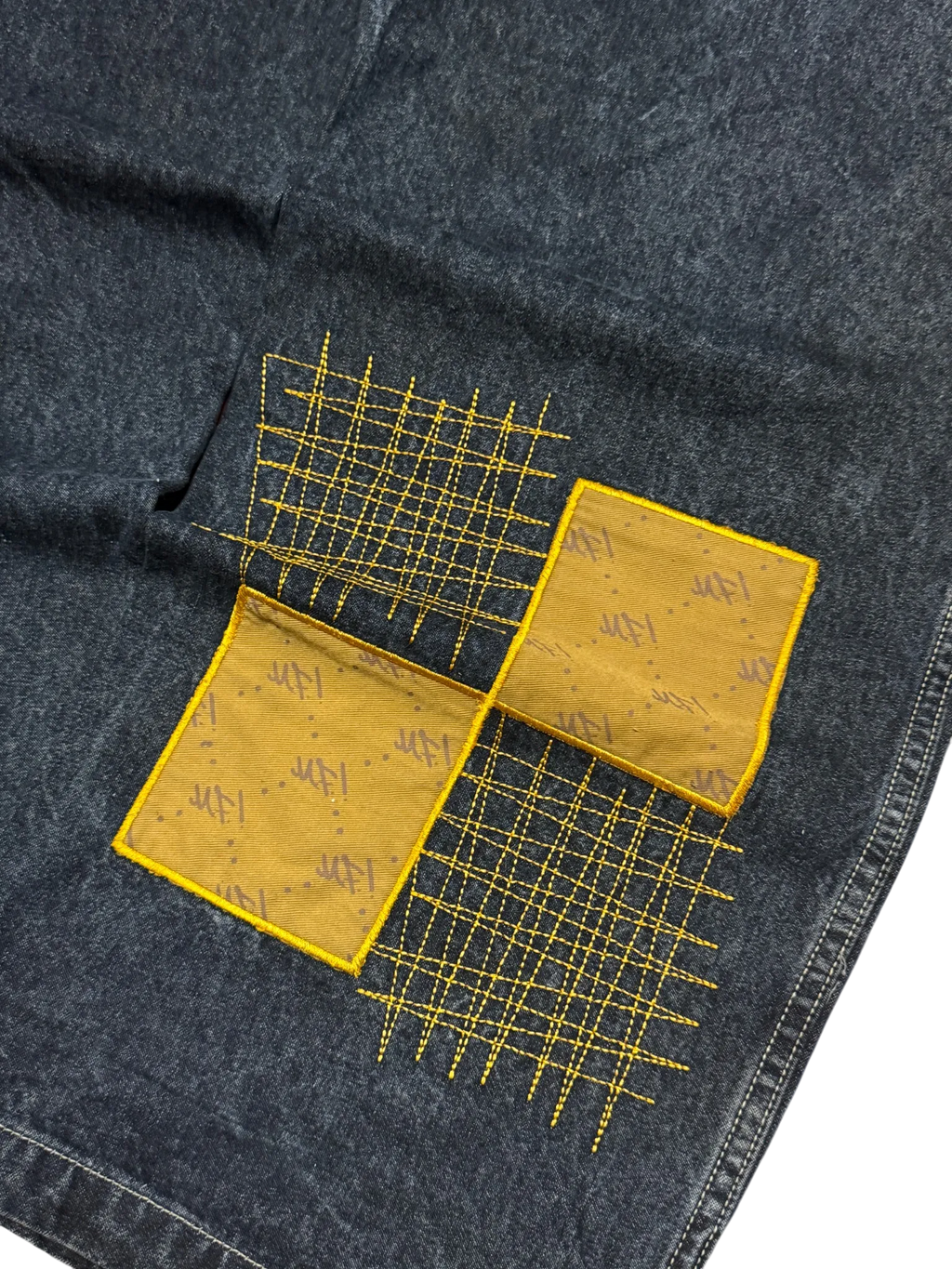 [V0856de] Vintage y2k Majah Flavah blaue baggy jeans