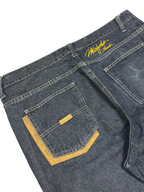 [V0856de] Vintage y2k Majah Flavah blaue baggy jeans