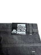 [V0882de] Vintage y2k 5ive Jungle (Five Jungle) schwarze baggy jeans