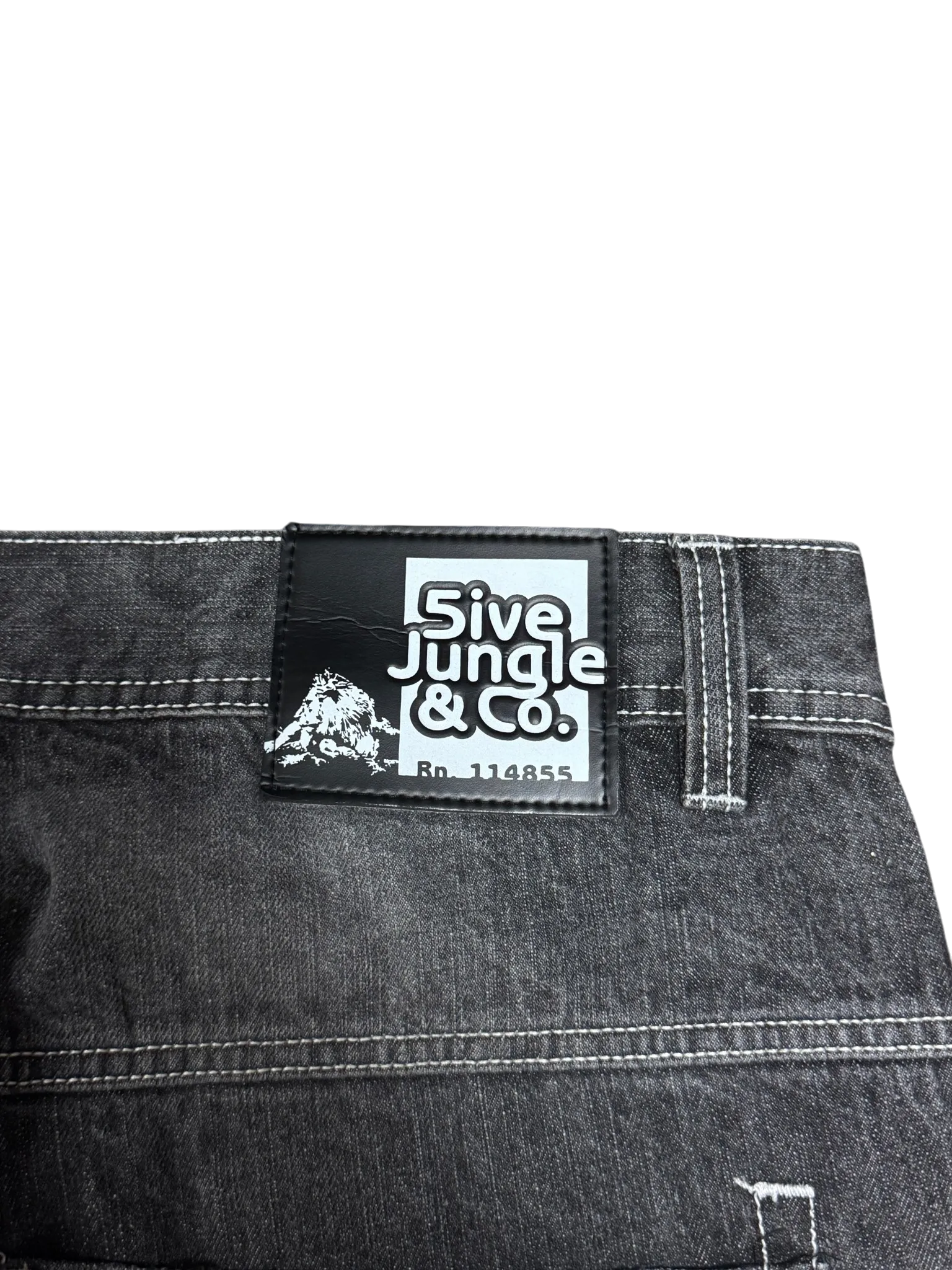 [V0882de] Vintage y2k 5ive Jungle (Five Jungle) schwarze baggy jeans