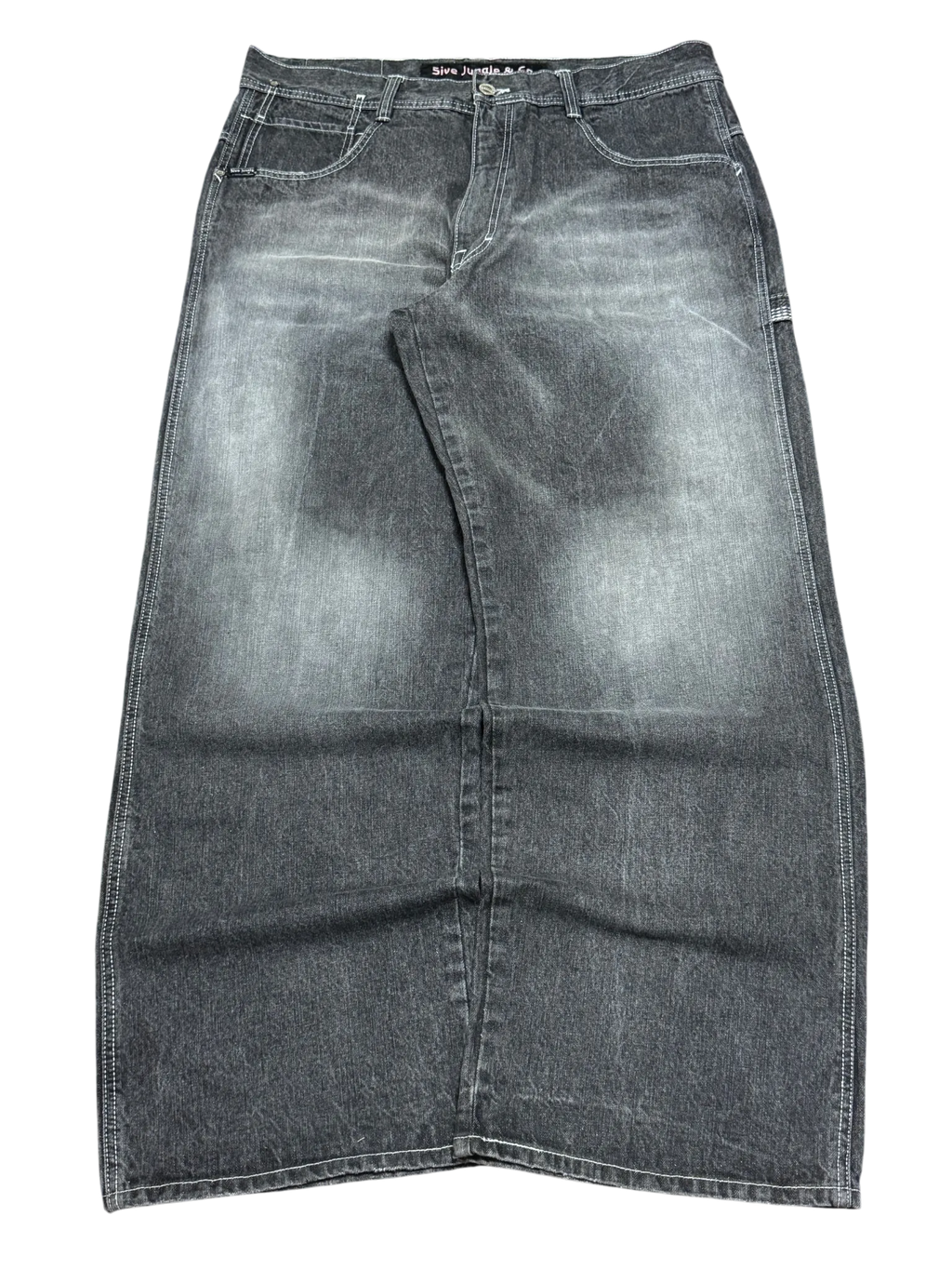[V0882de] Vintage y2k 5ive Jungle (Five Jungle) schwarze baggy jeans