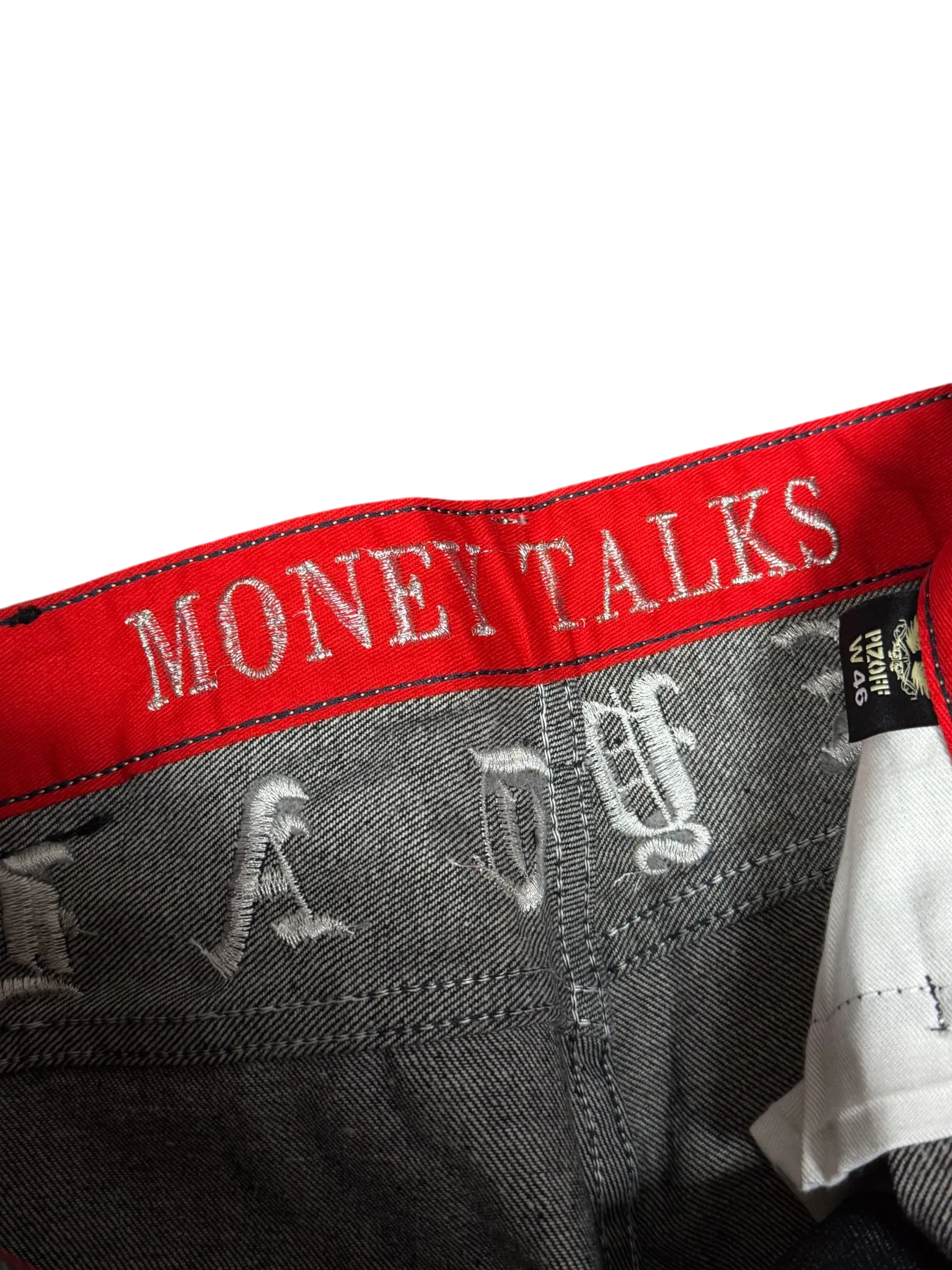 [V0823] Vintage y2k Pizoff schwarze baggy jeans (Money Talks)