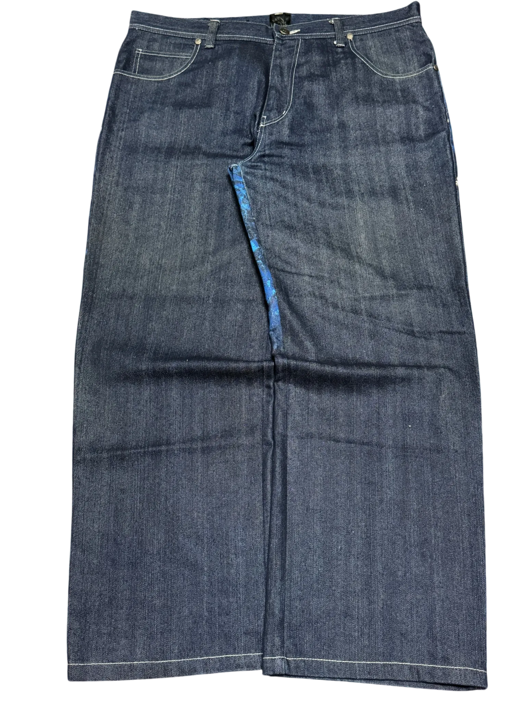 [V0857de] Vintage y2k Raw Blue blaue baggy jeans (Royal Estoc)