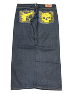 [V0864de] Vintage y2k Red Monkey Company marineblaue baggy jeans