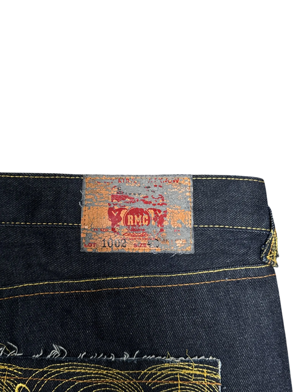 [V0864de] Vintage y2k Red Monkey Company marineblaue baggy jeans