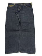 [V0864de] Vintage y2k Red Monkey Company marineblaue baggy jeans