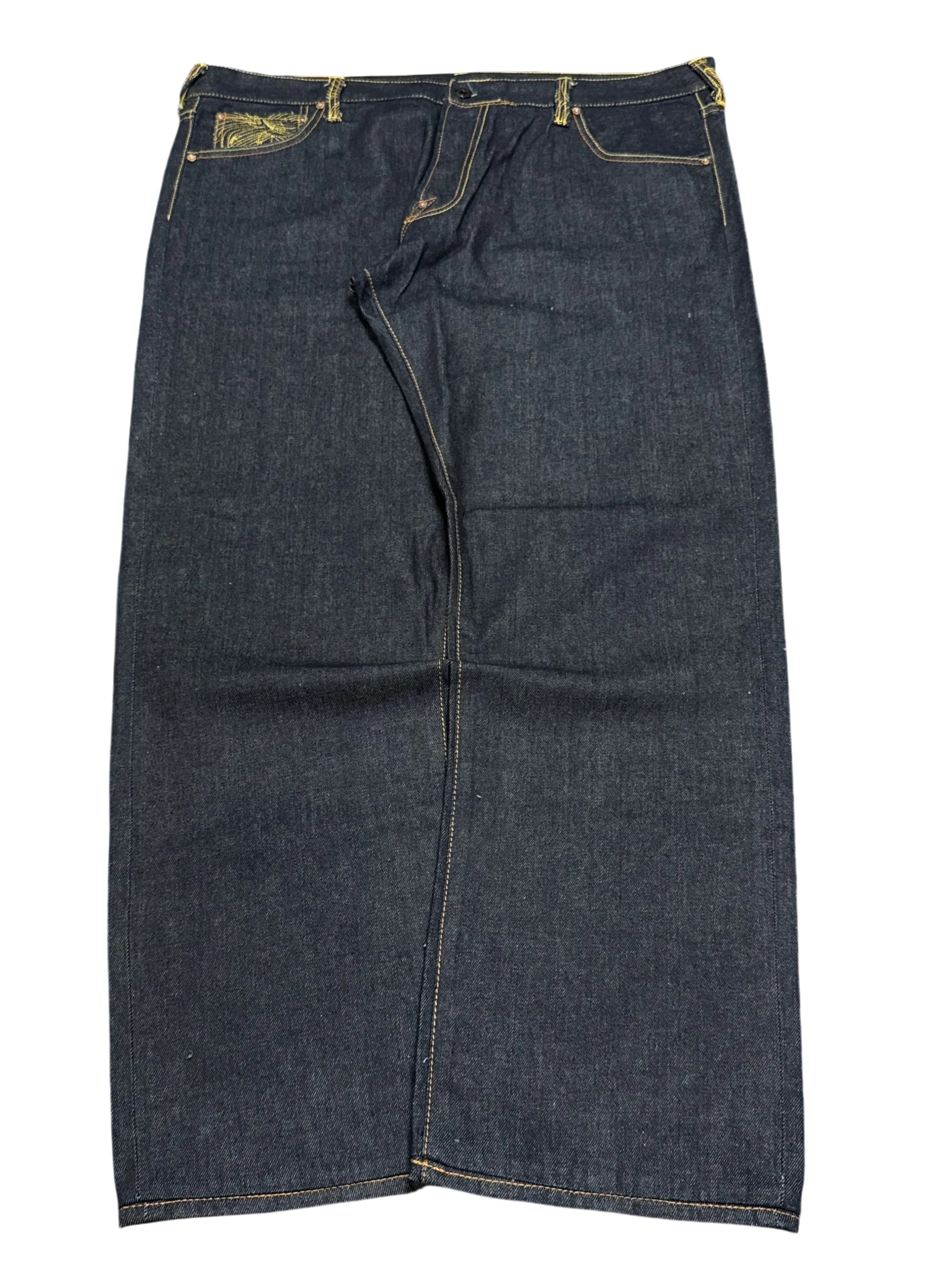 [V0864de] Vintage y2k Red Monkey Company marineblaue baggy jeans