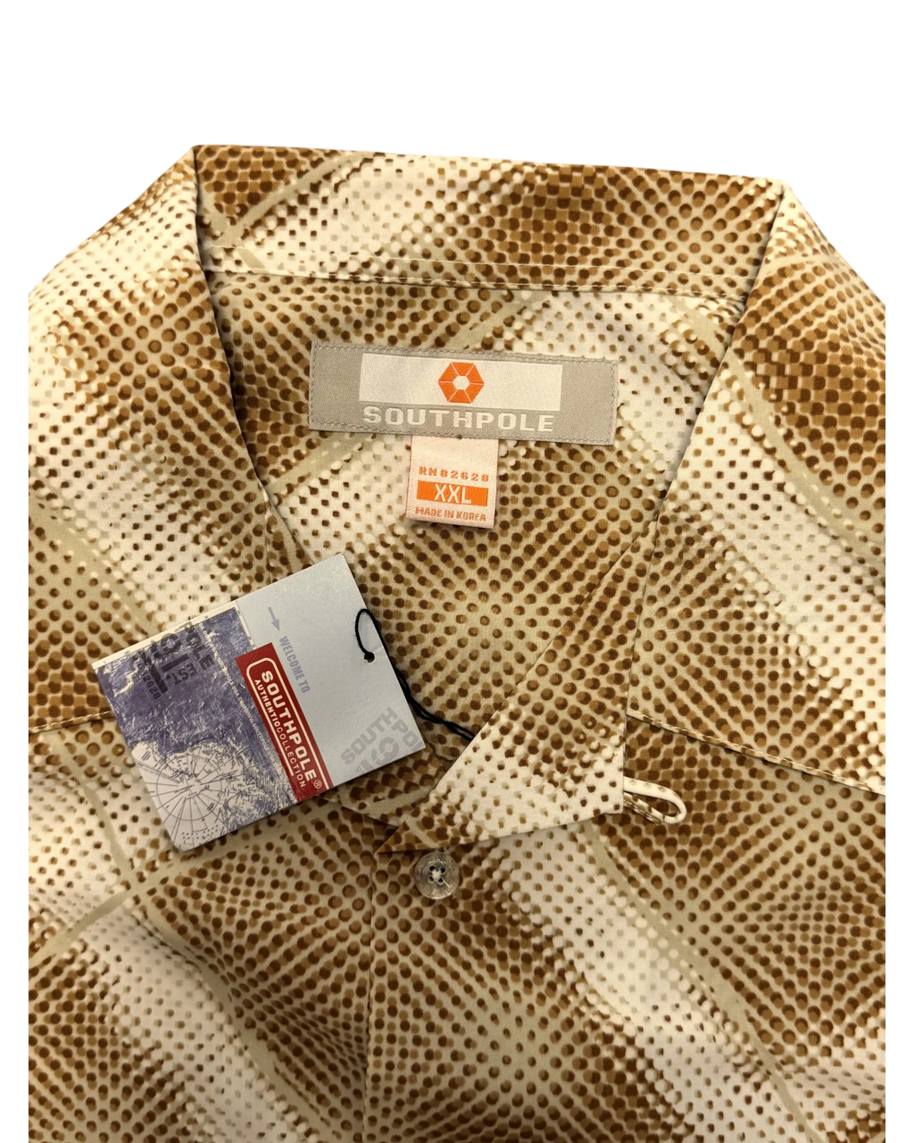 [V0869] Vintage y2k Southpole orangenes Hemd (New with Tag, Graffiti)