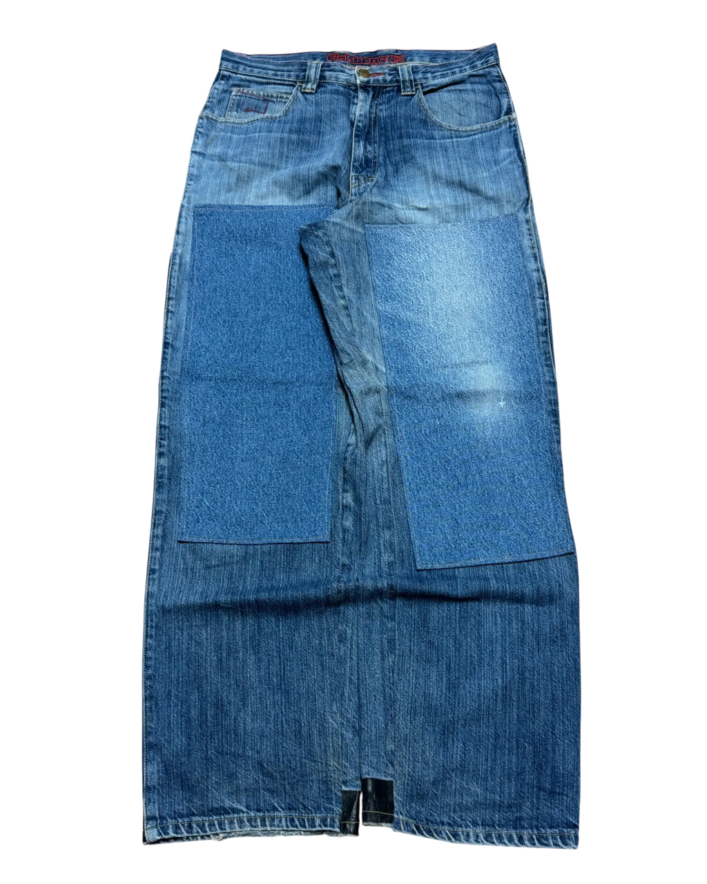 [V0533] Vintage y2k Fishbone blaue baggy jeans