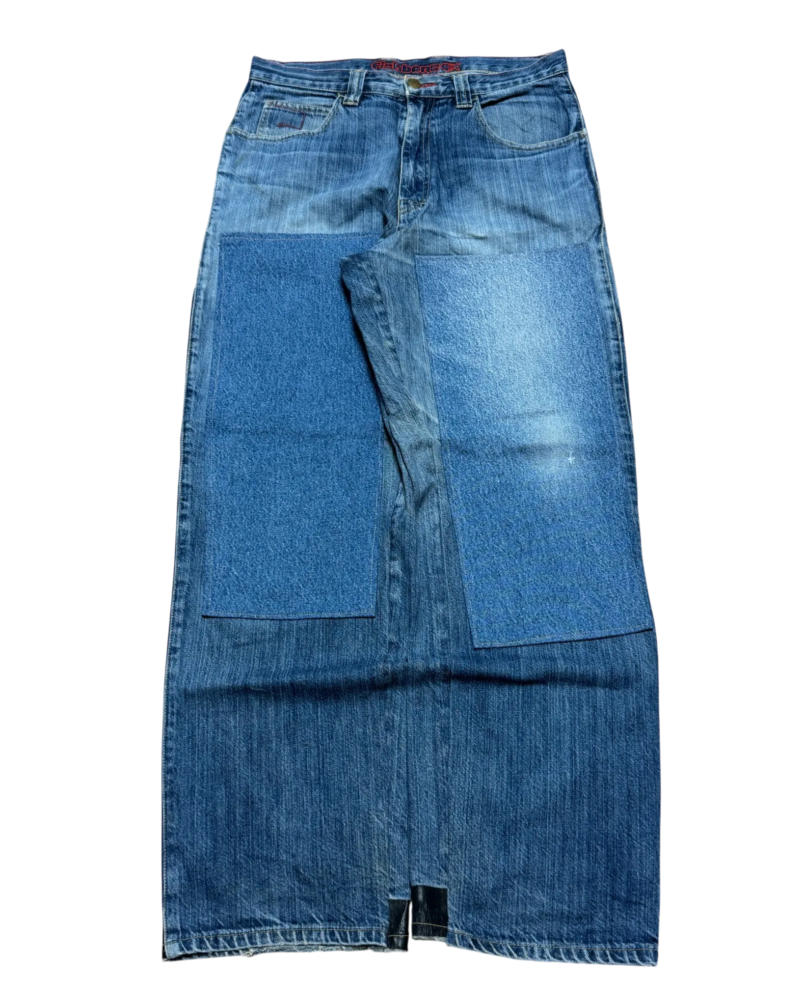[V0533] Vintage y2k Fishbone blaue baggy jeans